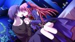  1boy 1girl blush game_cg indoors kiss kissing long_hair masterã—re:master mitsuki_nanami ninoko source_request tongue 