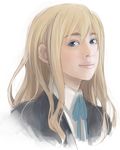  bad_id bad_pixiv_id blonde_hair blue_eyes k-on! kotobuki_tsumugi long_hair looking_at_viewer portrait realistic shoumaru_(gadget_box) solo upper_body white_background 