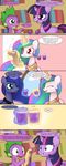  blue_hair comic crown cub cutie_mark dialog dragon duo english_text equine female feral friendship_is_magic glass hair horn horse humor incest lesbian long_hair magic male mammal multi-colored_hair my_little_pony pony princess princess_celestia_(mlp) princess_luna_(mlp) royalty scalie scroll sibling sisters solar-slash spike_(mlp) tail text trolling twilight_sparkle_(mlp) unicorn winged_unicorn wings young 