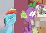  animated dragon equine female friendship_is_magic horse hotdiggedydemon lesbian my_little_pony pony pornography rainbow_dash_(mlp) spike_(mlp) swag wing_boner wings 