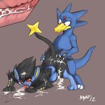  cum cum_inside eggnog female golduck internal kayla-na licking luxray male messy penis pok&eacute;mon pussy sex tongue 