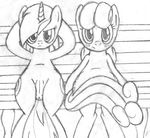  blush bonbon_(mlp) duo equine exposed female feral friendship_is_magic horn horse looking_at_viewer lyra_(mlp) lyra_heartstrings_(mlp) mammal my_little_pony pony pussy showing_off sitting tg-0 tg0 unicorn wings 