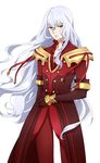  albino coat duke_pantarei enomoto_(luck-by-luck) gloves long_hair male_focus pants red_eyes solo tales_of_(series) tales_of_vesperia white_background white_hair 