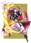  bandages blonde_hair gradient_hair highres hijiri_byakuren kage_houshi multicolored_hair purple_hair solo sorcerer's_sutra_scroll touhou two-tone_hair yellow_eyes 