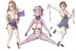  armpit_hair artist_request beauty_(pokemon) blush breasts handbag huge_breasts lass_(pokemon) mary_janes miltank naked_dress npc_trainer pink_hair pokemon pubic_hair smell twintails 