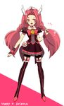  arietta black_dress black_legwear boots bow character_name choker cure_happy dress fusion head_wings long_hair magical_girl pink_eyes pink_hair precure ribbon rio_kohaku skirt smile smile_precure! solo tales_of_(series) tales_of_the_abyss thigh_boots thighhighs tiara twintails wrist_cuffs 