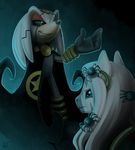  arthropod cape doctor_finitevus dr_finitevus duo echidna equine eye_contact female friendship_is_magic looking_at_each_other male mammal meltymole my_little_pony sega smile sonic_(series) spider villain villainous zebra zecora_(mlp) 