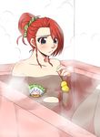  aqua_eyes bathing bathtub blush breasts censored convenient_censoring hair_up hong_meiling izayoi_sakuya minigirl multiple_girls neko_majin nude open_mouth red_hair rubber_duck shared_bathing silver_hair small_breasts smile steam touhou water 