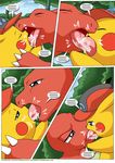  ashchu_adventures bbmbbf charmeleon comic english_text gay hat kissing male mmmmmm nintendo palcomix pikachu pok&#233;mon pok&eacute;mon text video_games 