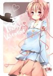  arm_behind_back bad_id bad_pixiv_id blush eyeball gift hairband happy_valentine heart komeiji_satori komeshiro_kasu object_behind_back pink_eyes pink_hair shirt short_hair skirt solo third_eye touhou valentine 