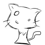  ambiguous_gender animated black_and_white cat cute feline mammal monochrome solo tail unknown_artist 