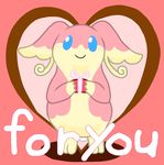  ambiguous_gender audino big_ears cute english_text fur gift holidays looking_at_viewer nintendo pink pink_fur pok&#233;mon pok&eacute;mon smile solo standing text valentine&#039;s_day valentine's_day video_games yoshi-kichi 