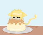  cat cute eyes_closed feline flan food forever hair kaitoxlen male mammal pudding sleeping solo tail whiskers 