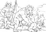  anal anal_penetration balls biceps big_muscles big_penis bison bovine buffalo butt caprine cattle cum cum_on_butt furryrevolution gay goat horn male mammal muscles penetration penis polearm public queue sex staff tribal voyeur 