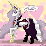  &hearts; &lt;3 crown dress english_text equine female feral friendship_is_magic hair holidays horn john_joseco mammal my_little_pony princess princess_celestia_(mlp) princess_molestia_(mlp) purple_eyes purple_hair royalty solo tail text tumblr valentine&#039;s_day valentine's_day winged_unicorn wings 
