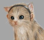  ao_usagi cat cat_focus ears fake_human_ears headband lowres no_humans original parody realistic role_reversal simple_background 