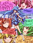  aoki_reika blue_skirt choker cure_beauty cure_happy cure_march cure_peace cure_sunny full_body hair_flaps hino_akane_(smile_precure!) hoshizora_miyuki kise_yayoi magical_girl midorikawa_nao multiple_girls orange_choker pika_pika_pikarin_jankenpon ploki precure skirt smile_precure! 