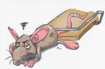  brown ear_piercing feral foxtrainer2107 fur male mammal mouse_trap piercing rat rat_trap rodent solo tail trap 