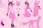  cheetah chox choxy feline female feral fox heterochromia hybrid lynx mammal model_sheet pink refsheet s sheet 