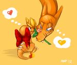  blue_eyes charizard charmander child cute daughter dragon duo father female feral fire flower holidays kayla-na male nintendo orange_body parent pok&#233;mon pok&eacute;mon red_eyes ribbons rose size_difference valentine&#039;s_day valentine's_day video_games young 