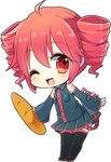  ;d artist_name bad_id bad_pixiv_id baguette black_legwear bread chibi detached_sleeves drill_hair food full_body kasane_teto lowres moorina no_nose one_eye_closed open_mouth red_eyes red_hair short_hair short_twintails skirt smile solo thighhighs transparent_background twin_drills twintails utau 