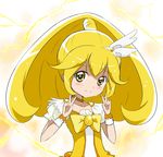  bad_id bad_pixiv_id blonde_hair bow cure_peace double_v kise_yayoi long_hair magical_girl neccom precure ribbon smile_precure! solo v wrist_cuffs yellow_bow yellow_eyes 