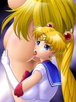  2girls aino_minako anilingus ass ass_licking ball_gag bishoujo_senshi_sailor_moon blonde_hair blue_eyes double_bun erect_nipples gag highres inflation long_hair multiple_girls nude onoe sailor_moon sailor_venus stomach_bulge tsukino_usagi yuri 