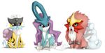  chibi entei no_humans pokemon raikou suicune 