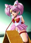  bdsm bishoujo_senshi_sailor_moon bondage boots bound chibi_usa collar no_panties onoe open_mouth pink_hair pussy pussy_juice sailor_chibi_moon skirt tears torn_clothes torn_skirt 