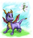  2boys dragon male no_humans sparx spyro spyro_the_dragon 