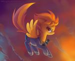  animal feather_wings female horse my_little_pony my_little_pony_friendship_is_magic orange_eyes orange_hair pegasus short_hair sunset wings 