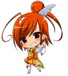  absurdres choker cure_sunny earrings highres hino_akane_(smile_precure!) jewelry kazuta_(kazutan62) magical_girl orange_(color) orange_choker orange_skirt precure red_eyes red_hair short_hair skirt smile_precure! solo tiara 