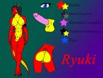  breasts dragon dragonpen herm intersex model_sheet nipples penis pussy ryuki solo 