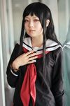  cosplay enma_ai highres jigoko_shoujo jigoku_shoujo kanata_(model) photo sailor sailor_uniform school_uniform serafuku 
