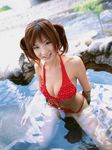  1girl asian bikini female highres hoshino_aki hotspring japanese onsen photo rapture swimsuit twintails 