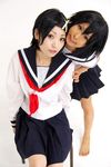  cosplay footwear fuura_kafuka photo sailor sailor_uniform sayonara_zetsubou_sensei school_uniform sekiutsu_maria_taro sekiutsu_maria_tarou serafuku socks 