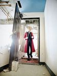  blonde_hair boots cosplay edward_elric fullmetal_alchemist highres overcoat photo rui_(model) 