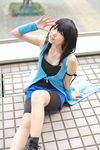  cosplay final_fantasy final_fantasy_viii highres ibara photo rinoa_heartilly shorts sweater_coat tank_top wristband wristbands 