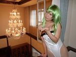  c.c. cc code_geass cosplay green_hair kohina photo swimsuit 