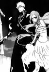  bleach couple female inoue_orihime kurosaki_ichigo long_hair male orange_hair short_hair tite_kubo 