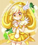  blonde_hair bow choker clover cure_peace earrings eyelashes hair_flaps hiyopuko jewelry kise_yayoi long_hair magical_girl precure skirt smile_precure! solo wide_ponytail yellow yellow_bow yellow_choker yellow_eyes yellow_skirt 