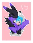  black_fur canine day digimon digital drawing duo fox fur gift holidays mammal nezu nezukiba paint purple_fur pusse renamon valentine&#039;s_day valentine's_day wolf 