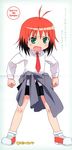  absurdres antennae artist_request fang highres kill_me_baby red_hair school_uniform solo unused_character 