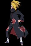  absurdres artist_request blonde_hair blue_eyes deidara full_body highres long_hair male male_focus naruto naruto_shippuuden simple_background solo 