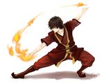  artist_name avatar:_the_last_airbender avatar_(series) black_hair dated fire male_focus scar shanon simple_background solo white_background zuko 
