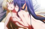  2girls asia_argento blonde_hair eyes_closed high_school_dxd himejima_akeno long_hair multiple_girls nude stitched yuri 