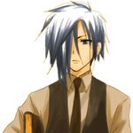  1boy hair_over_one_eye ienzo kingdom_hearts lowres male male_focus silver_hair solo zexion 