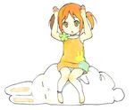  :o anklet barefoot bunny_pose child copyright_request horiguchi_yukiko jewelry lowres orange_hair short_hair sitting stuffed_animal stuffed_bunny stuffed_toy twintails 
