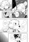  black_and_white blush canine cat comic dog embarrassed english_text feline gay harusuke male mammal monochrome playstation_3 pornography text 