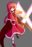  cape cross minamura_haruki okazaki_yumemi outstretched_hand red_eyes red_hair sketch skirt skirt_set solo touhou touhou_(pc-98) 